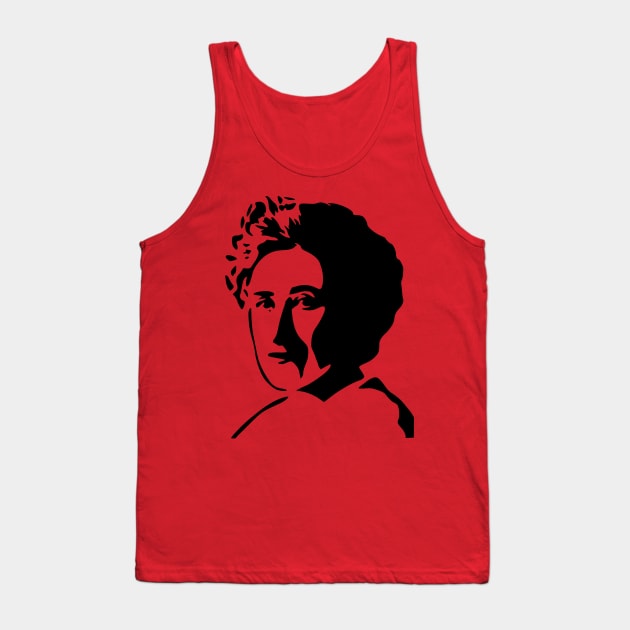 Rosa Luxemburg Silhouette - Socialist, Feminist Tank Top by SpaceDogLaika